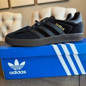 Adidas Gazelle Indoor Women's Size 6.5 Sneakers J12712 Core Black / Carbon Gray